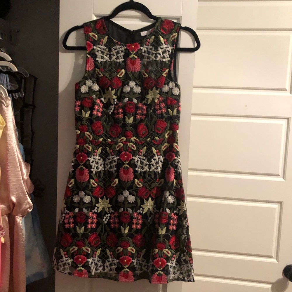 Black and floral dress